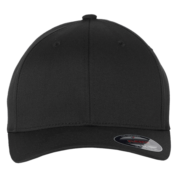 Flexfit by Yupoong Cotton Blend Cap, Black / Black, Front view