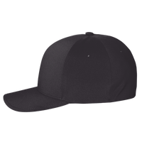 Flexfit by Yupoong Delta® Seamless Cap, Black / Black, Left Side view