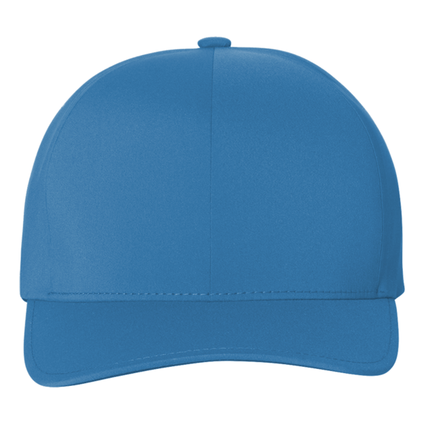 Flexfit by Yupoong Delta® Seamless Cap, Melange Blue / Melange Blue, Front view