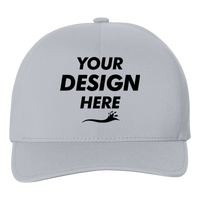 Flexfit by Yupoong Delta® Seamless Cap, Melange Silver / Melange Silver, Front view, Mockup