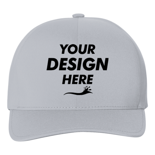 Flexfit by Yupoong Delta® Seamless Cap, Melange Silver / Melange Silver, Front view, Mockup