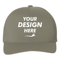 Flexfit by Yupoong Delta® Seamless Cap, Olive / Olive, Front view, Mockup