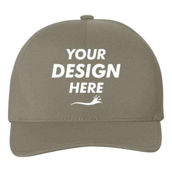 Flexfit by Yupoong Delta® Seamless Cap, Olive / Olive, Front view, Mockup