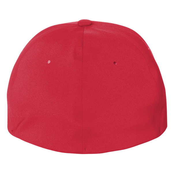 Flexfit by Yupoong Delta® Seamless Cap, Red / Red, Back view
