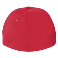 Flexfit by Yupoong Delta® Seamless Cap, Red / Red, Back view