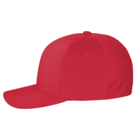 Flexfit by Yupoong Delta® Seamless Cap, Red / Red, Left Side view