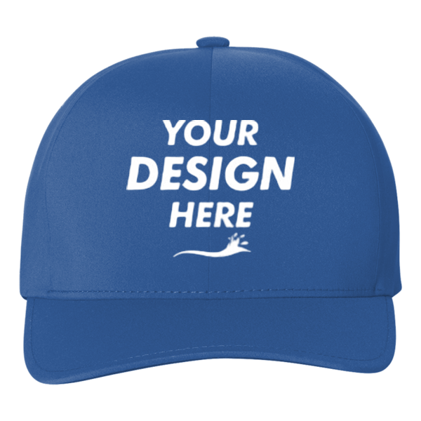 Flexfit by Yupoong Delta® Seamless Cap, Royal / Royal, Front view, Mockup