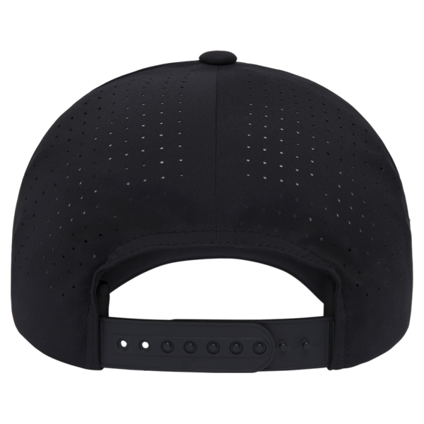 Flexfit by Yupoong Delta® Snapback Perforated Cap, Black, Back view