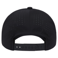 Flexfit by Yupoong Delta® Snapback Perforated Cap, Black, Back view