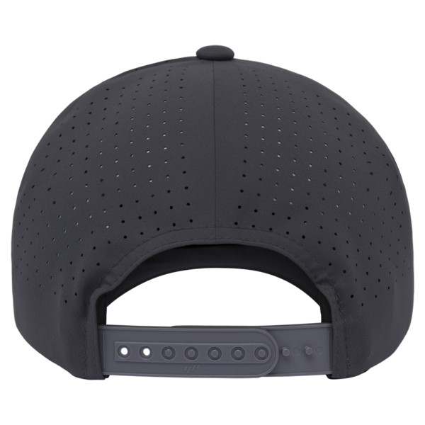 Flexfit by Yupoong Delta® Snapback Perforated Cap, Dark Grey, Back view