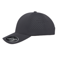 Flexfit by Yupoong Delta® Snapback Perforated Cap, Dark Grey, Left Side view
