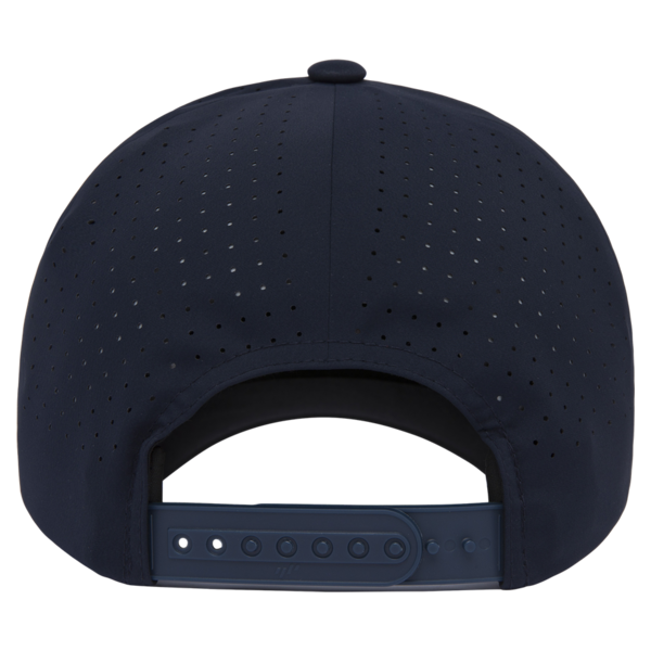 Flexfit by Yupoong Delta® Snapback Perforated Cap, Navy, Back view
