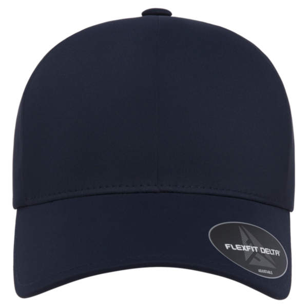 Flexfit by Yupoong Delta® Snapback Perforated Cap, Navy, Front view
