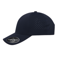 Flexfit by Yupoong Delta® Snapback Perforated Cap, Navy, Left Side view