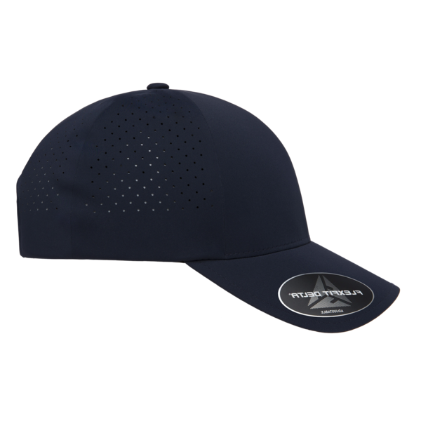 Flexfit by Yupoong Delta® Snapback Perforated Cap, Navy, Right Side view