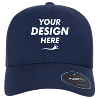 Flexfit by Yupoong NU® Adjustable Cap, Navy, Front view, Mockup
