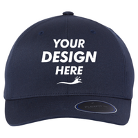 Flexfit by Yupoong NU® Cap, Dark Navy, Front view, Mockup