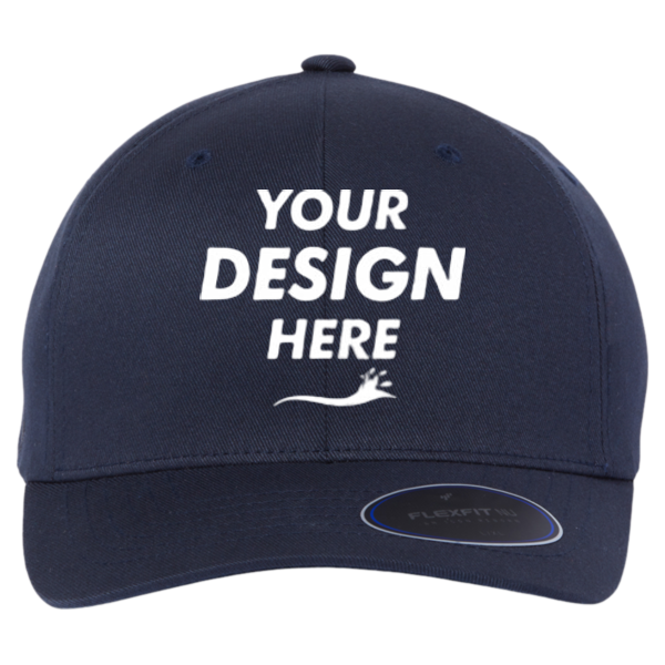 Flexfit by Yupoong NU® Cap, Dark Navy, Front view, Mockup
