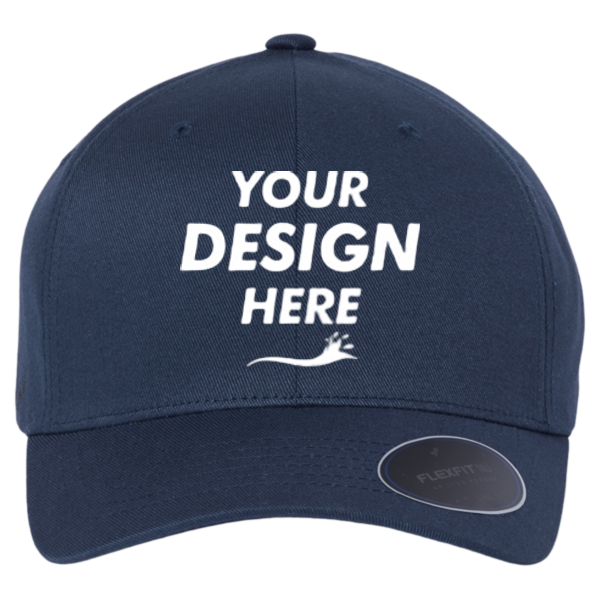 Flexfit by Yupoong NU® Cap, Navy, Front view, Mockup