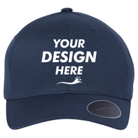 Flexfit by Yupoong NU® Cap, Navy, Front view, Mockup