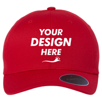 Flexfit by Yupoong NU® Cap, Red, Front view, Mockup
