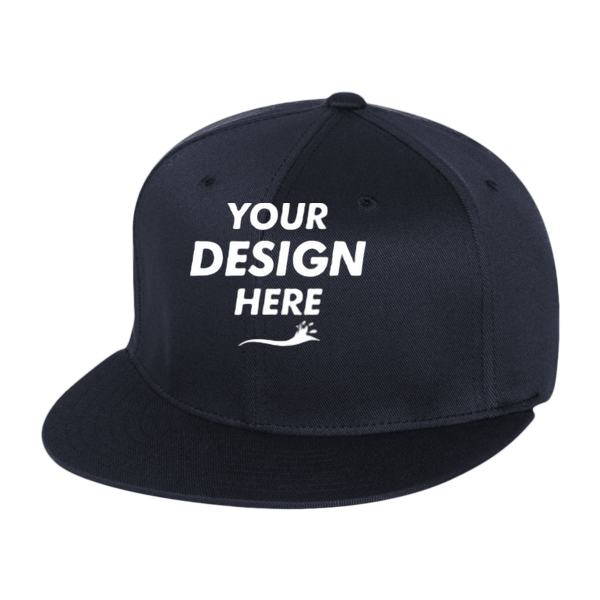 Flexfit by Yupoong Pro-Baseball On Field Cap, Navy, Front view, Mockup