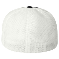 Flexfit by Yupoong Trucker Cap, Black / White / White, Back view