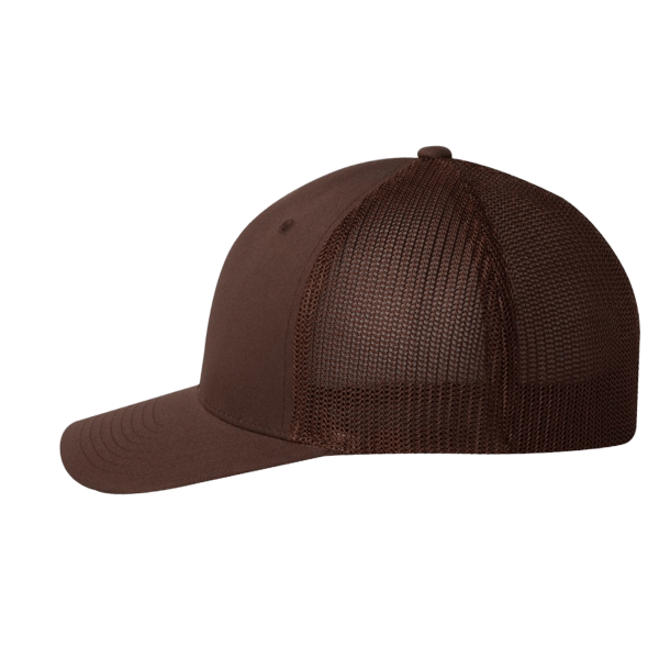 Flexfit by Yupoong Trucker Cap, Brown / Brown / Brown, Left Side view