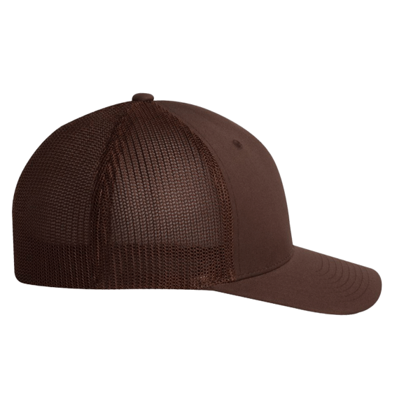 Flexfit by Yupoong Trucker Cap, Brown / Brown / Brown, Right Side view
