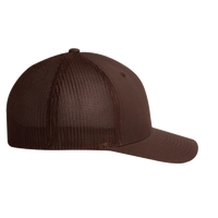 Flexfit by Yupoong Trucker Cap, Brown / Brown / Brown, Right Side view