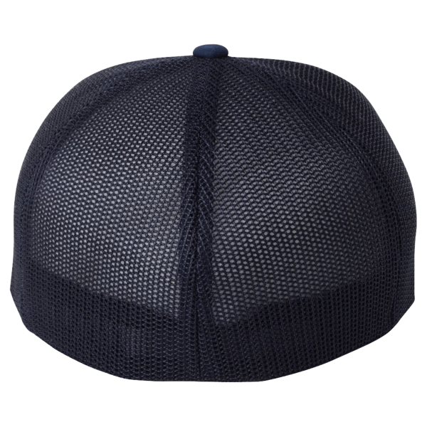 Flexfit by Yupoong Trucker Cap, Navy / White / Navy, Back view