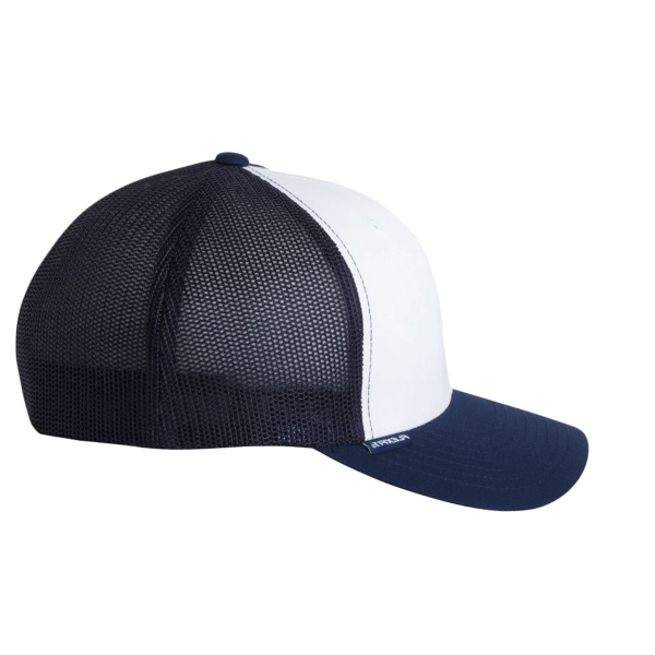 Flexfit by Yupoong Trucker Cap, Navy / White / Navy, Right Side view