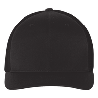 Flexfit by Yupoong Ultrafiber Mesh Cap, Black / Black, Front view