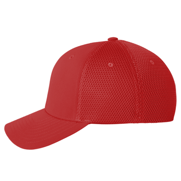 Flexfit by Yupoong Ultrafiber Mesh Cap, Red / Red, Left Side view