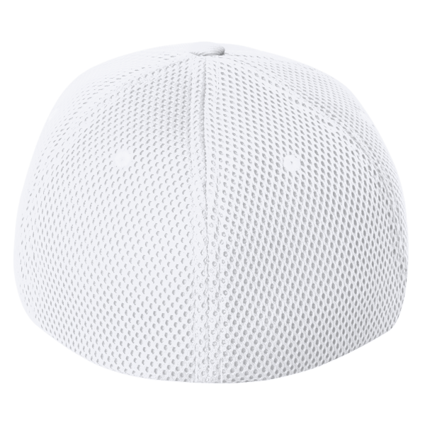 Flexfit by Yupoong Ultrafiber Mesh Cap, White / White, Back view