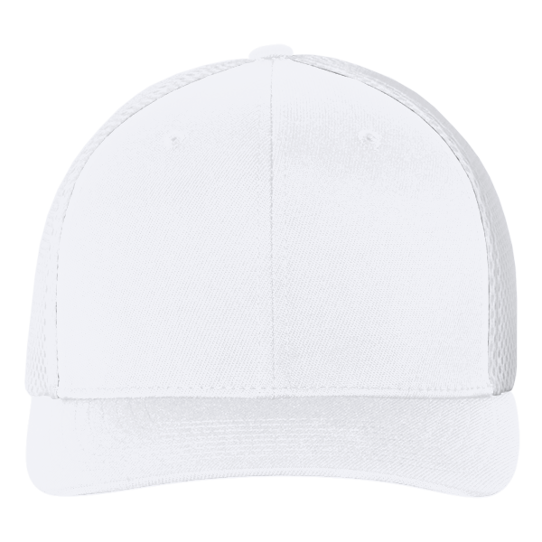 Flexfit by Yupoong Ultrafiber Mesh Cap, White / White, Front view
