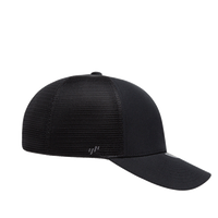 Flexfit by Yupoong Unipanel™ Trucker Cap, Black / Black, Right Side view