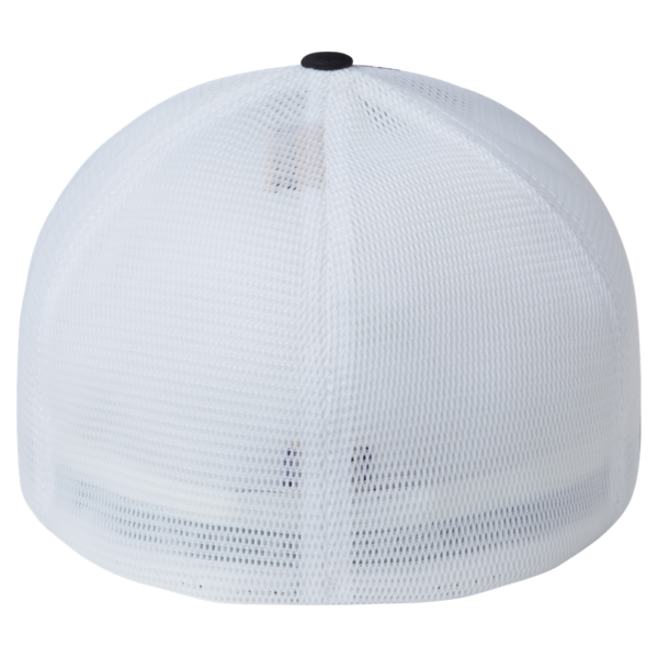 Flexfit by Yupoong Unipanel™ Trucker Cap, Black / White, Back view