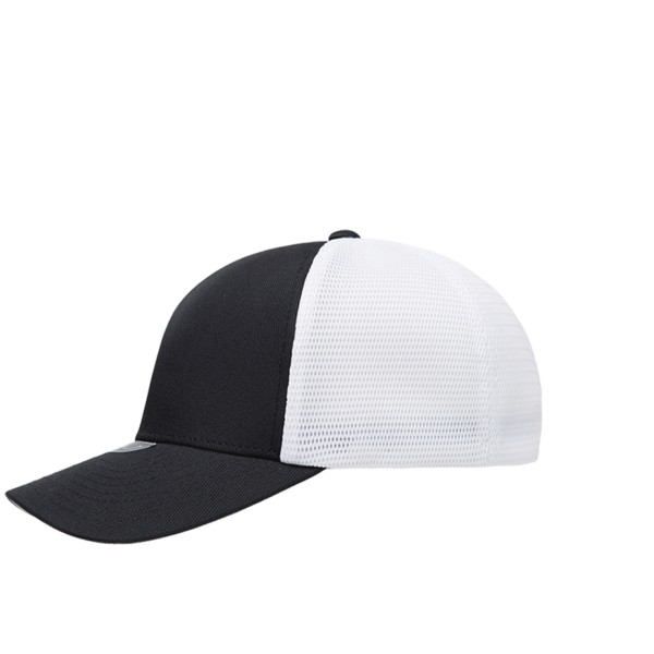 Flexfit by Yupoong Unipanel™ Trucker Cap, Black / White, Left Side view