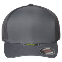 Flexfit by Yupoong Unipanel™ Trucker Cap, Charcoal / Charcoal, Front view