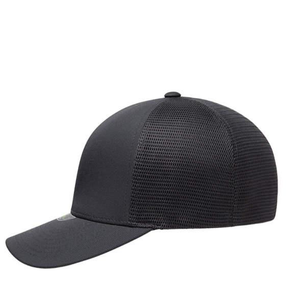 Flexfit by Yupoong Unipanel™ Trucker Cap, Charcoal / Charcoal, Left Side view