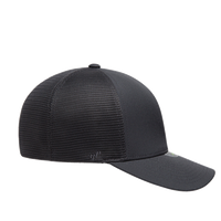 Flexfit by Yupoong Unipanel™ Trucker Cap, Charcoal / Charcoal, Right Side view