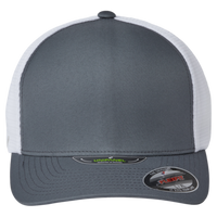 Flexfit by Yupoong Unipanel™ Trucker Cap, Charcoal / White, Front view