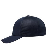 Flexfit by Yupoong Unipanel™ Trucker Cap, True Navy / True Navy, Left Side view