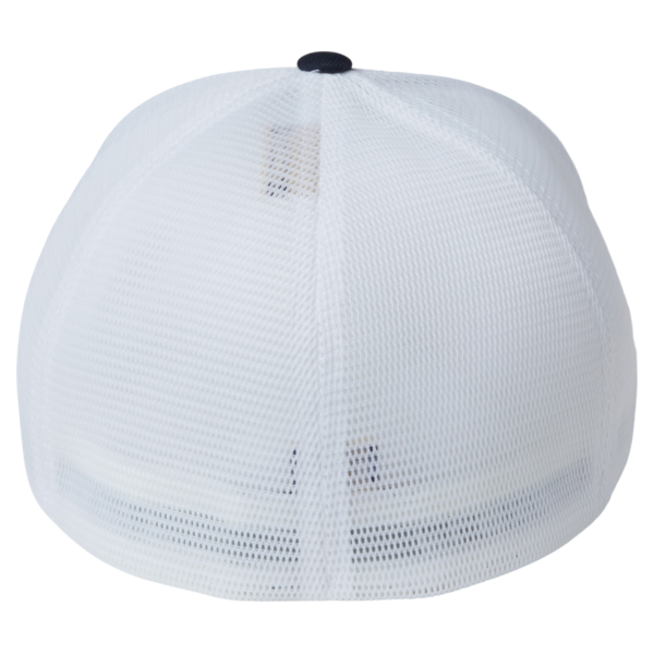 Flexfit by Yupoong Unipanel™ Trucker Cap, True Navy / White, Back view
