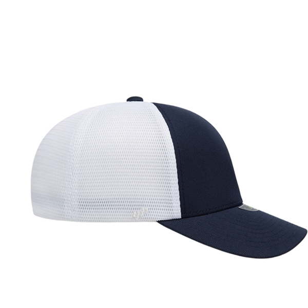 Flexfit by Yupoong Unipanel™ Trucker Cap, True Navy / White, Right Side view