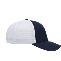 Flexfit by Yupoong Unipanel™ Trucker Cap, True Navy / White, Right Side view