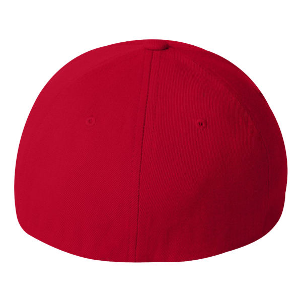 Flexfit by Yupoong Wool-Blend Cap, Red, Back view
