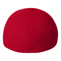 Flexfit by Yupoong Wool-Blend Cap, Red, Back view