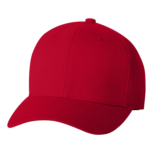 Flexfit by Yupoong Wool-Blend Cap, Red, Front view